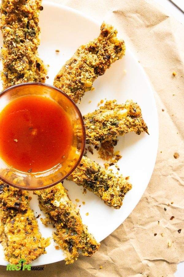 Cheesy Keto Breadsticks with Garlic Herb Butter