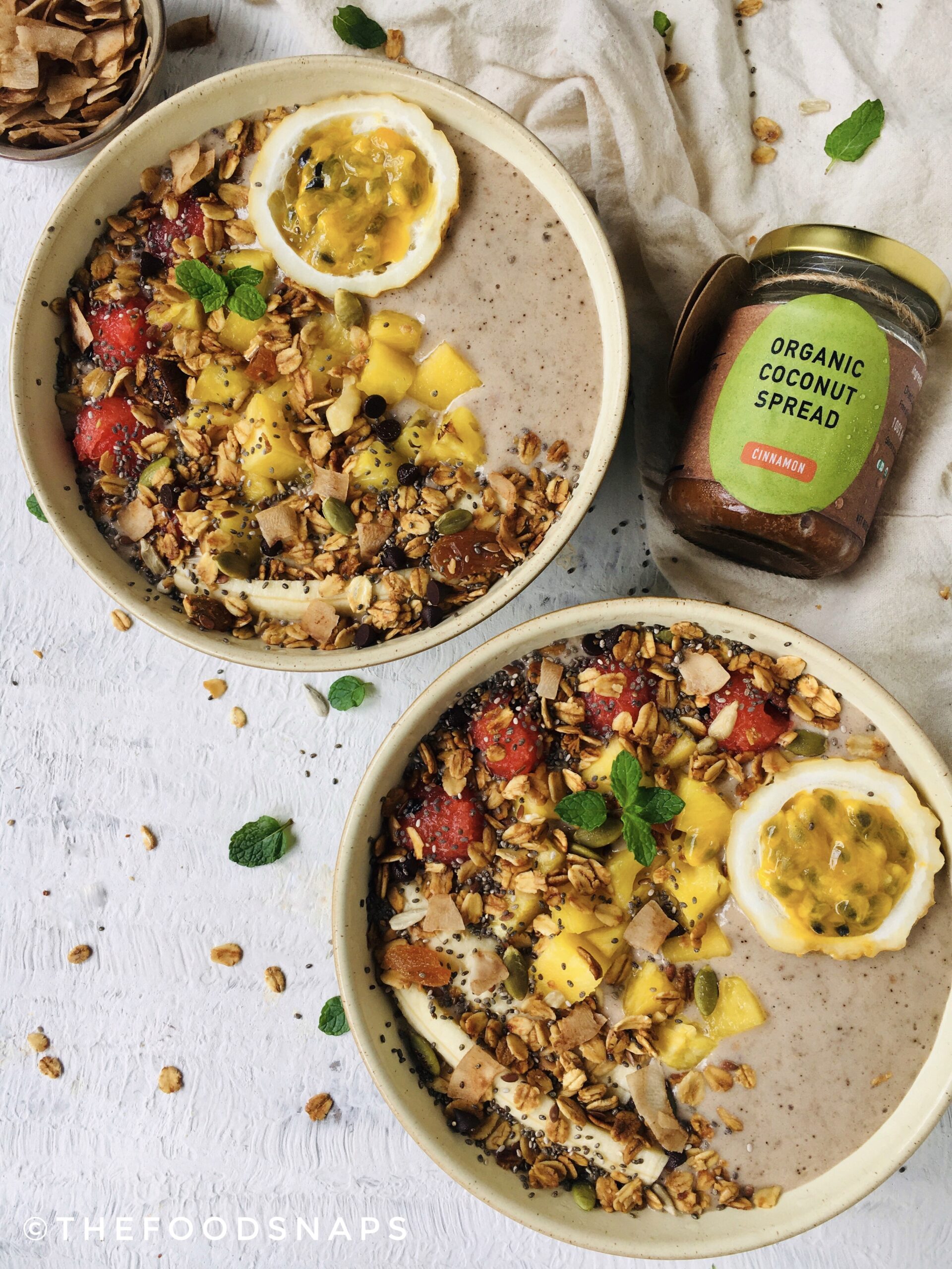 Tropical Punch Smoothie Bowl with Seed Crunch