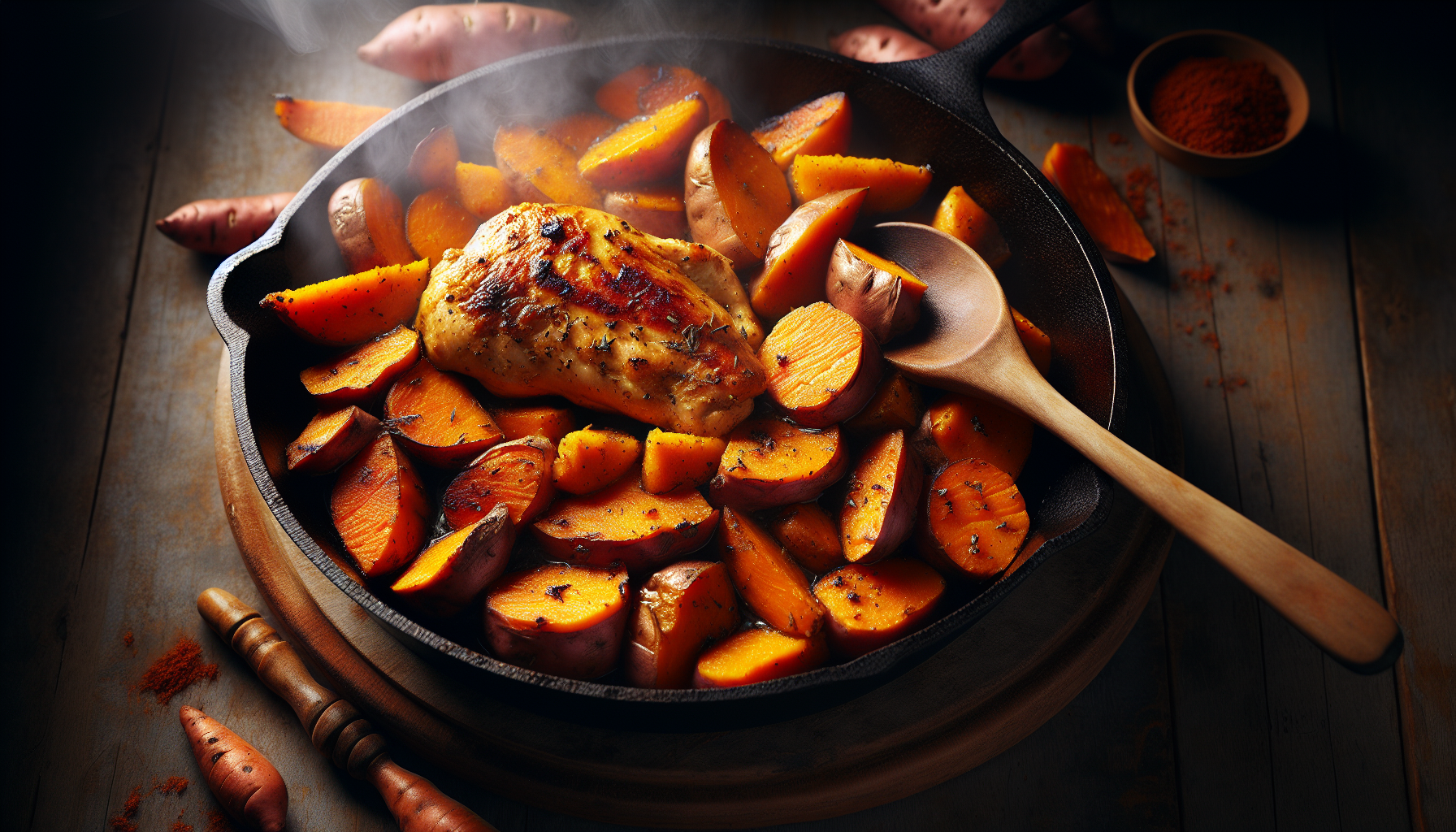 Reset-Ready Sweet Potato & Chicken Skillet