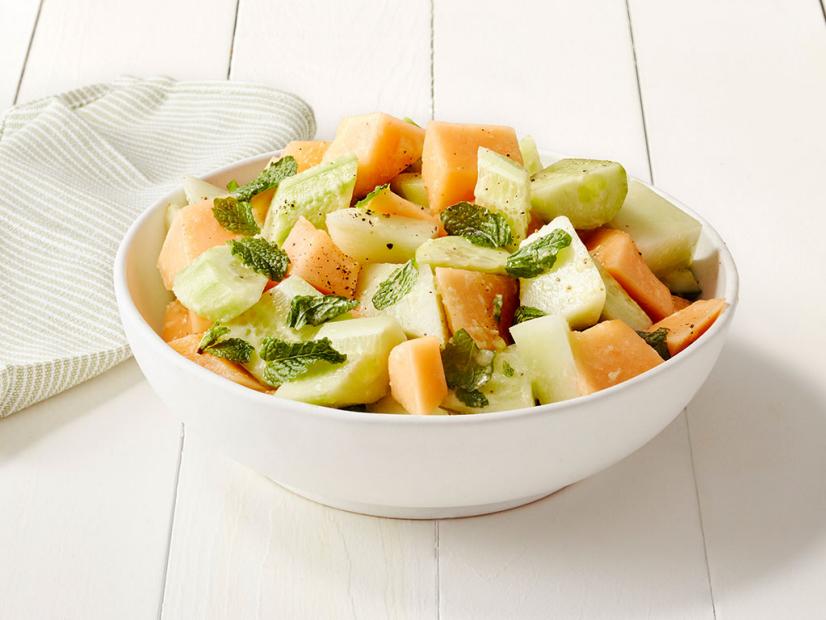 Cucumber-Melon Salad with Mint and Lime
