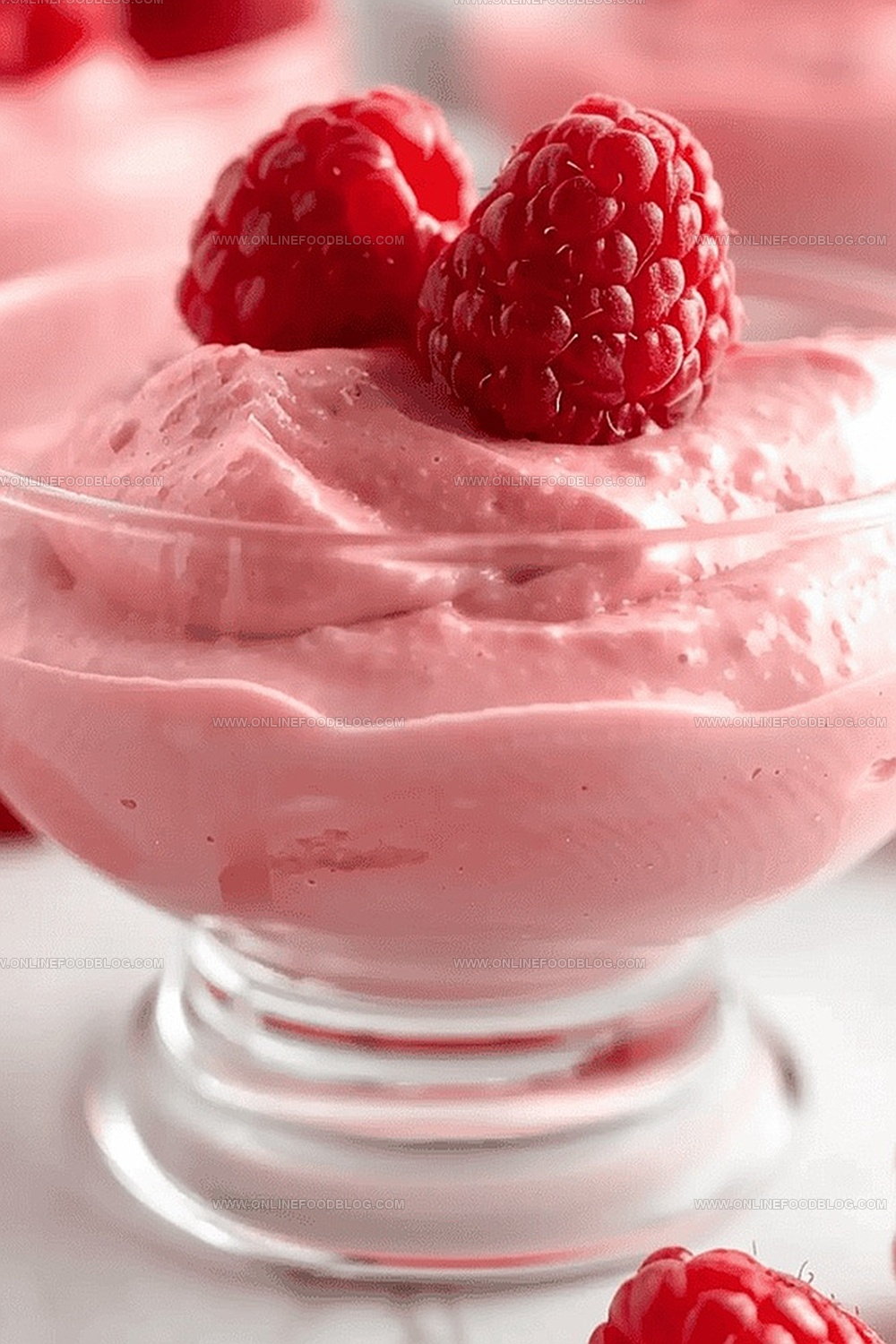 Light Raspberry and Vanilla Mousse