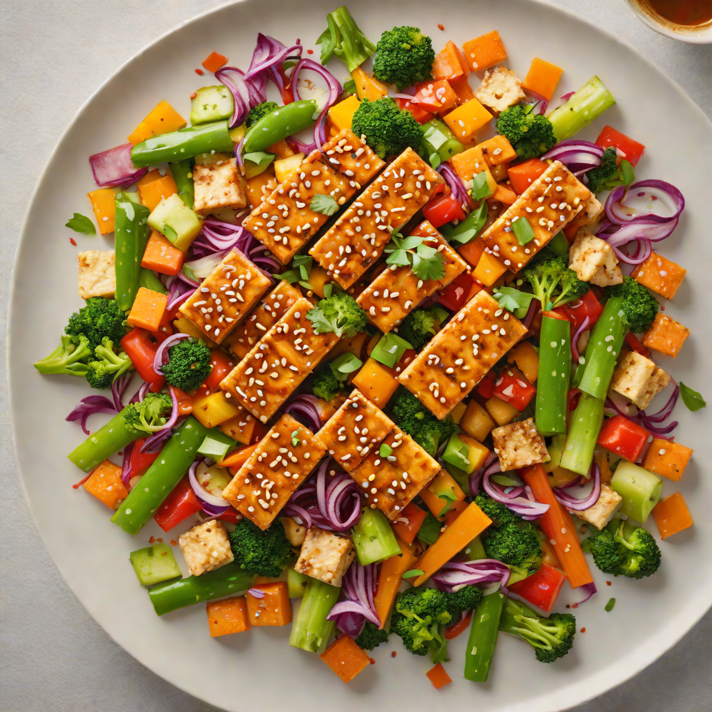 One-Pan Teriyaki Tofu & Rainbow Veggies
