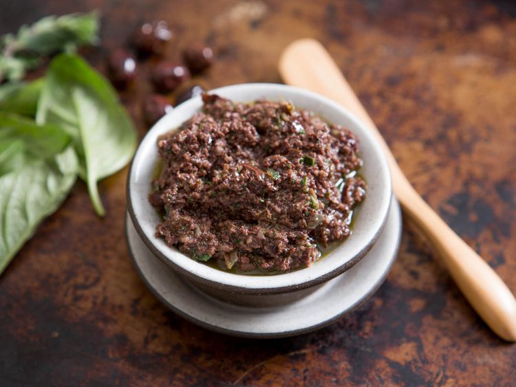 Aperol-Infused Black Olive Tapenade