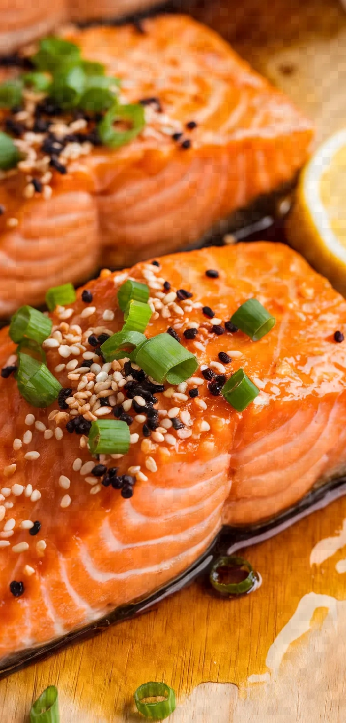 Honey-Soy Glazed Salmon with Crispy Ginger
