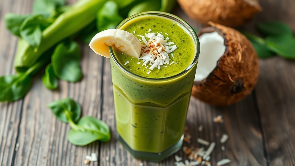 Electrolyte-Boosting Coconut Spinach Smoothie