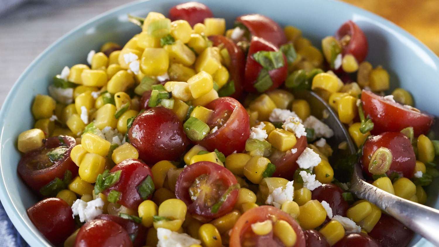Grilled Corn & Cherry Tomato Salad with Lemon Vinaigrette