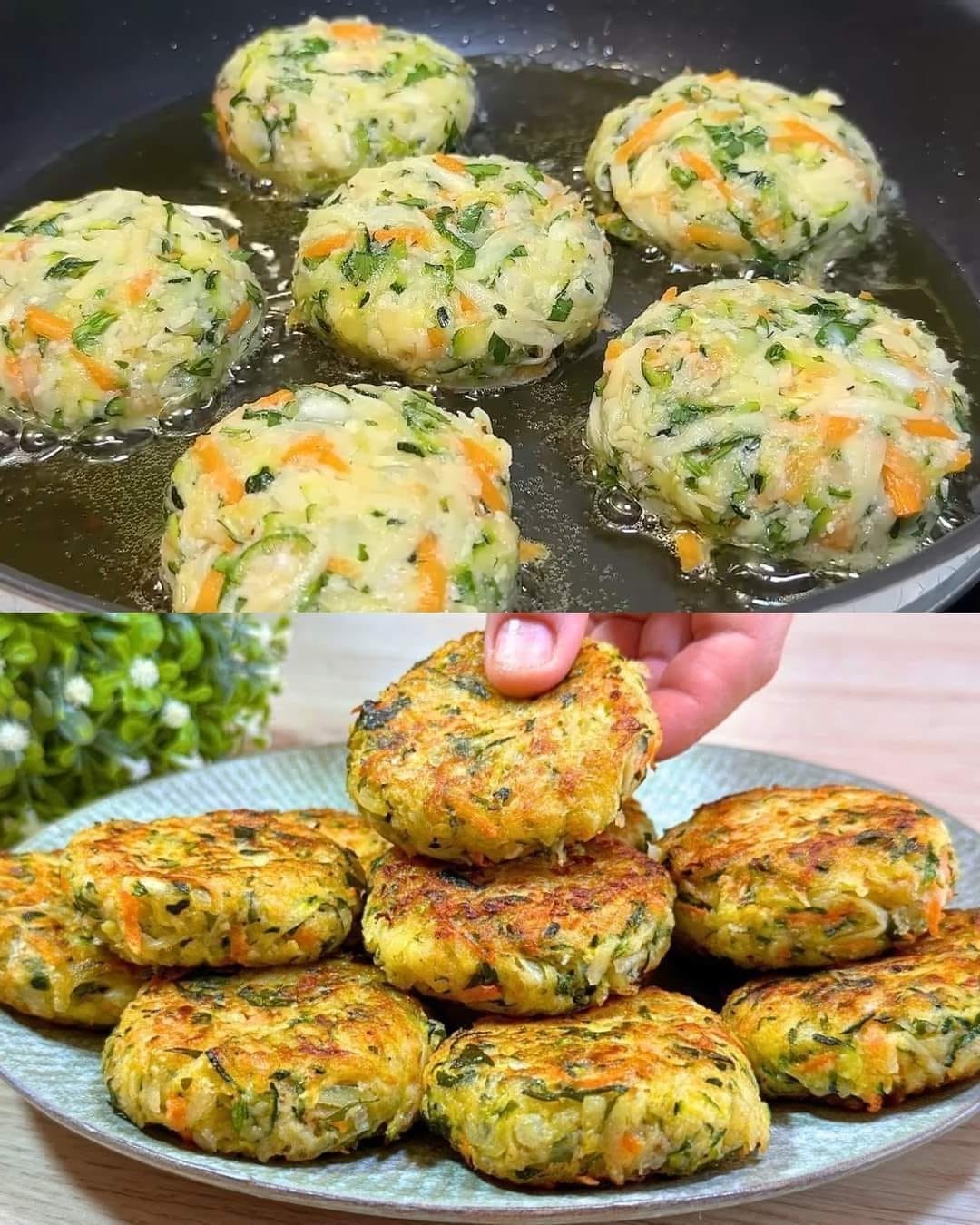 Half-Moon Vegetable Fritters with Dill-Yogurt Sauce