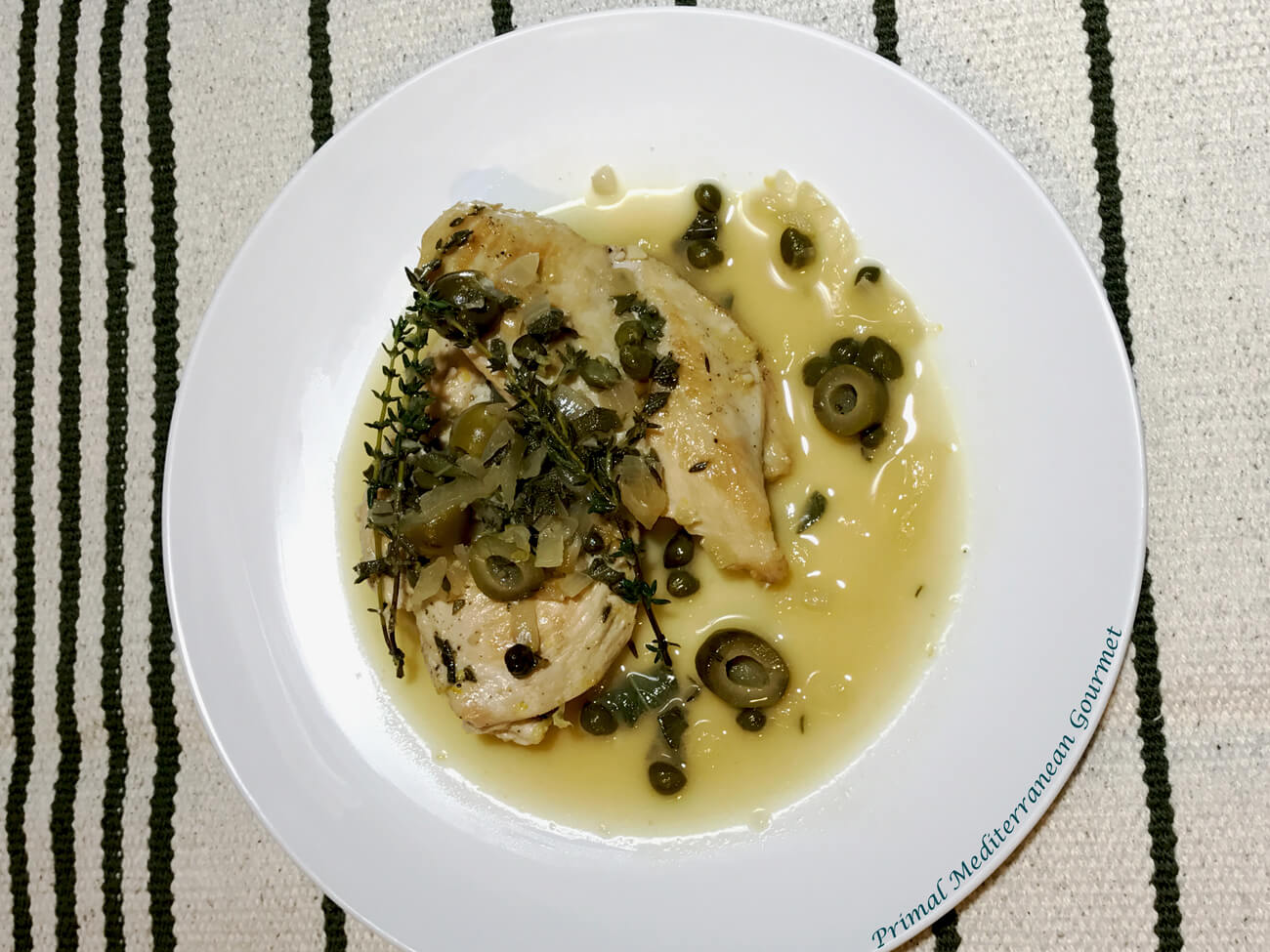 Mediterranean Capers & Olives Chicken with Lemon-Dill Sauce