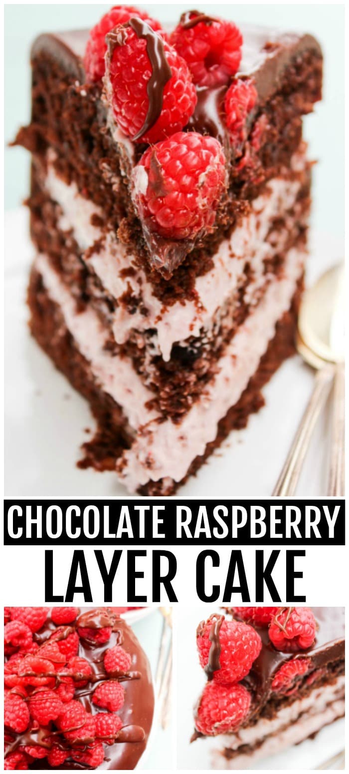 Hidden Raspberry Compote Layered Chocolate Cake