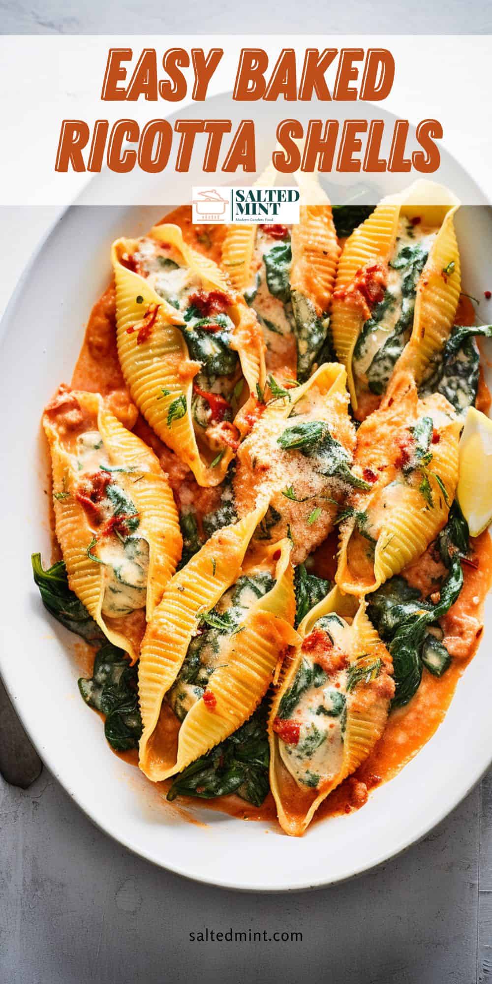 Spring Pea & Mint Ricotta Stuffed Shells