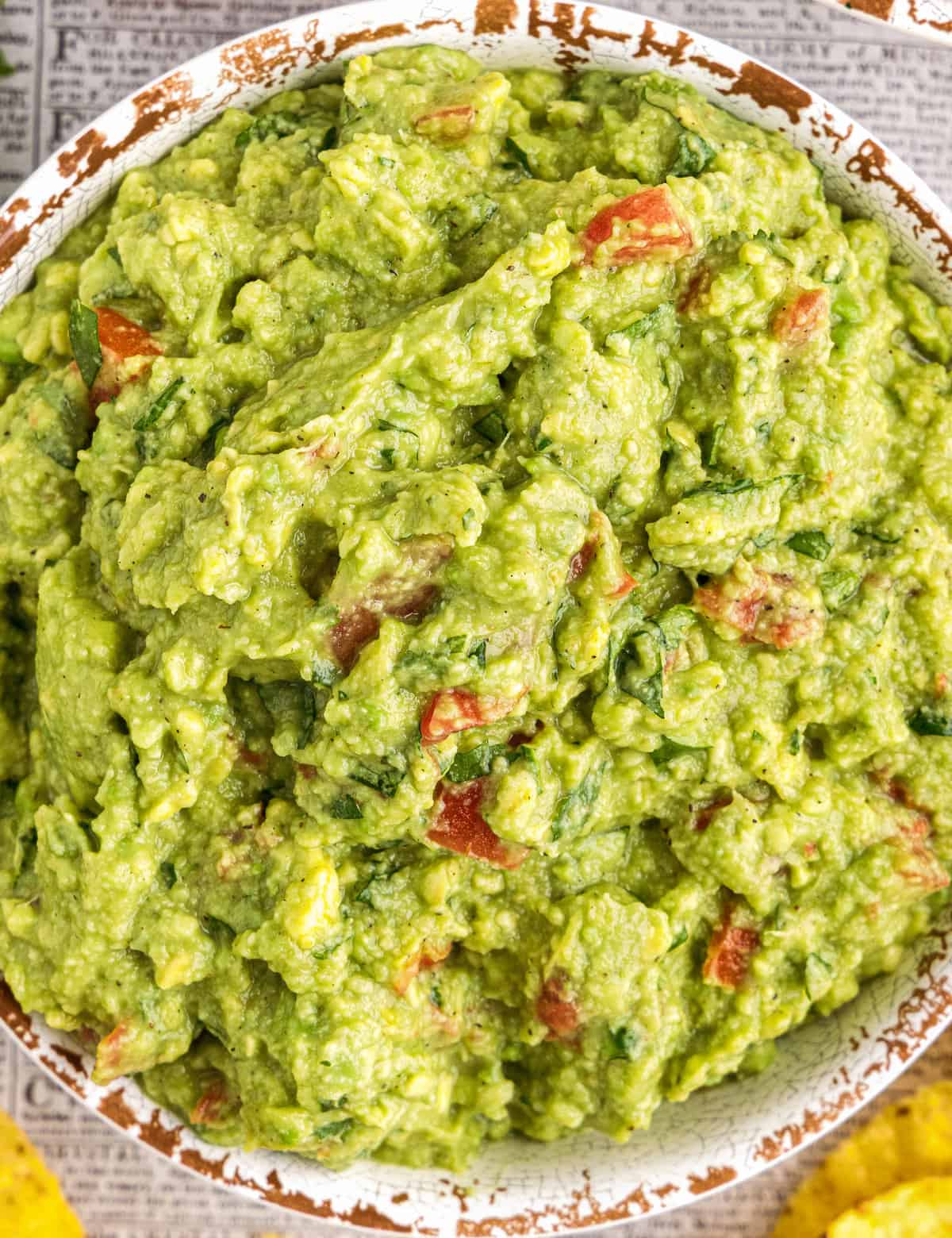Classic Guacamole with Lime and Cilantro