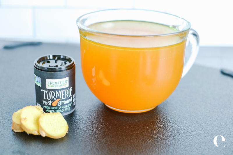 Ginger-Turmeric Bone Broth with Shiitake Mushrooms