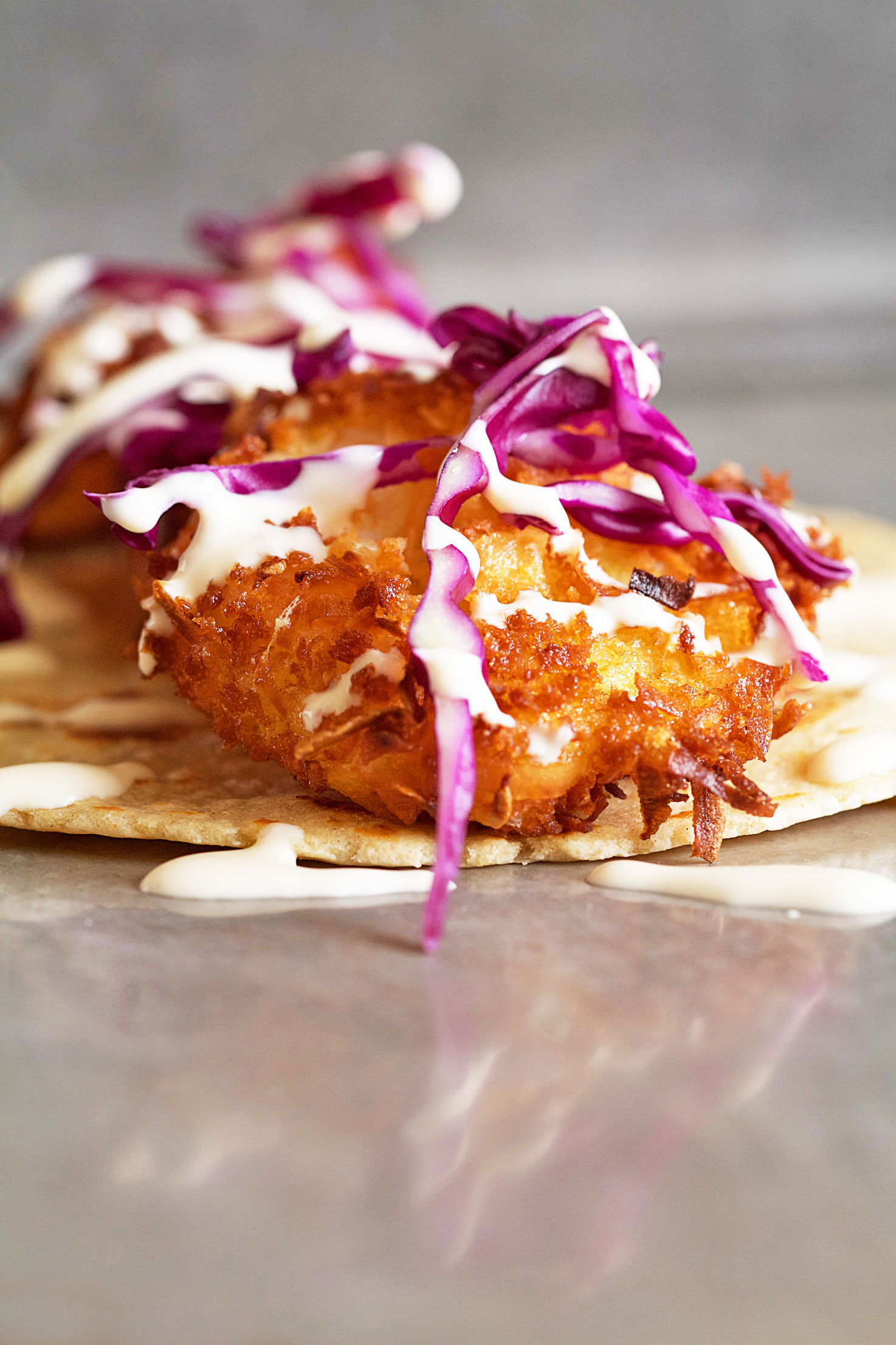Coconut-Crusted Tiki Shrimp Tacos