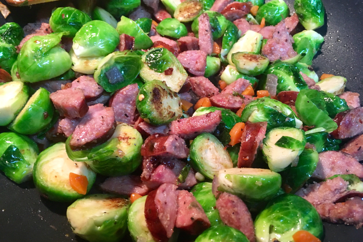 Midi Market Smoked Sausage & Brussels Sprouts Hash