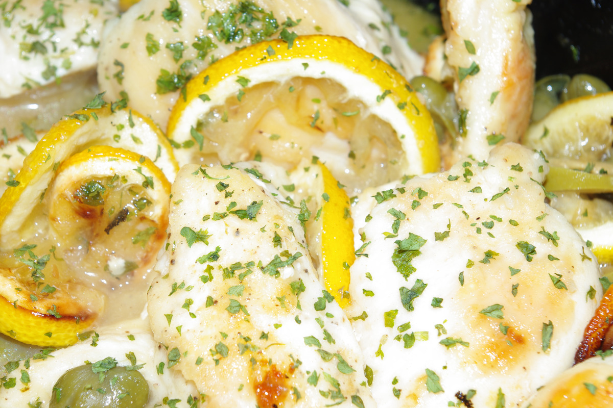 Lemon-Garlic Capers & Olives Chicken