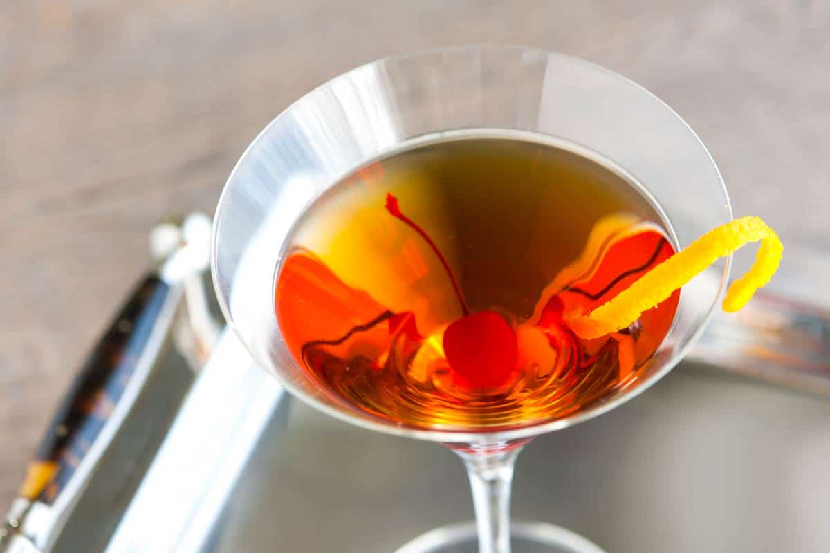 Bourbon Manhattan with Orange Bitters