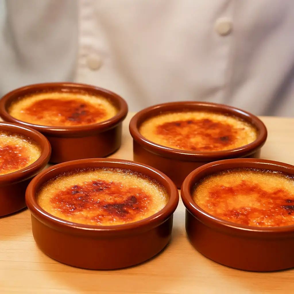 Classic Crème Brûlée with Caramelized Sugar