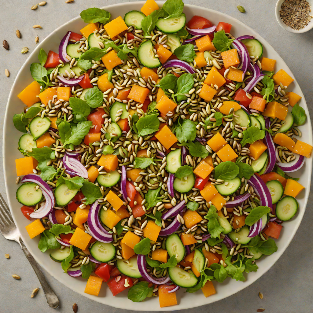 Skin-Soothing Rainbow Veggie Salad with Pumpkin Seeds