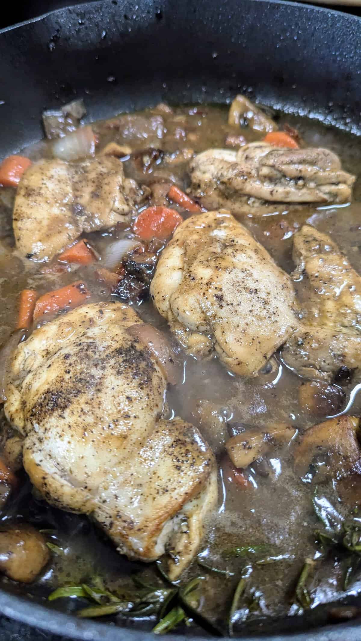 Authentic Coq au Vin with Duck Confit