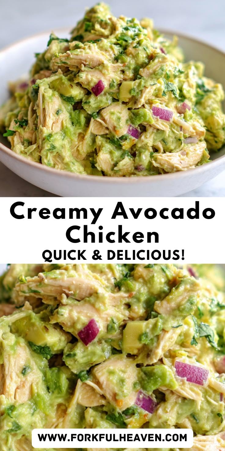 Skin-Soothing Avocado Chicken Salad with Lemon-Tahini
