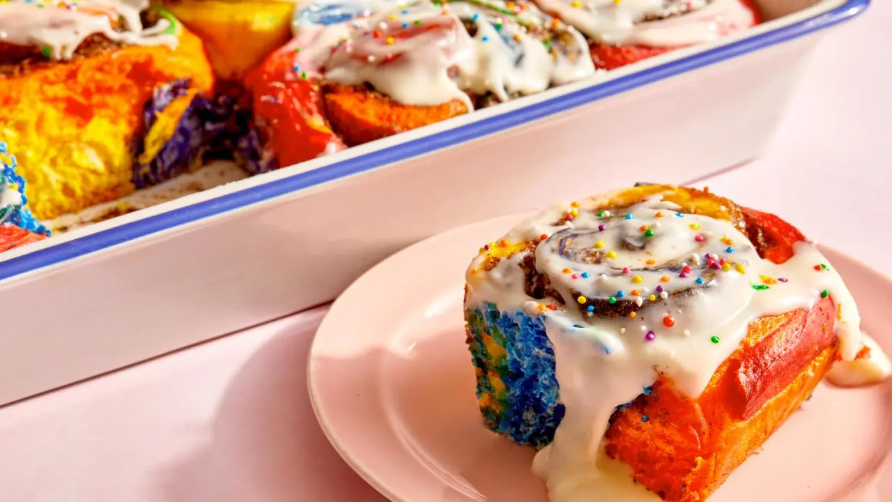 Oz's Rainbow Cinnamon Rolls