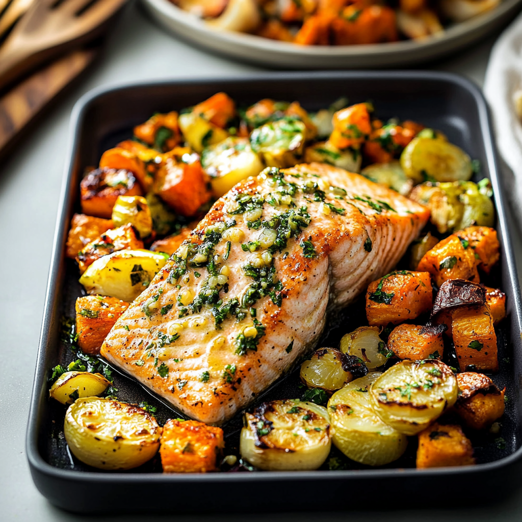 Turmeric Salmon Bowl with Roasted Veggies