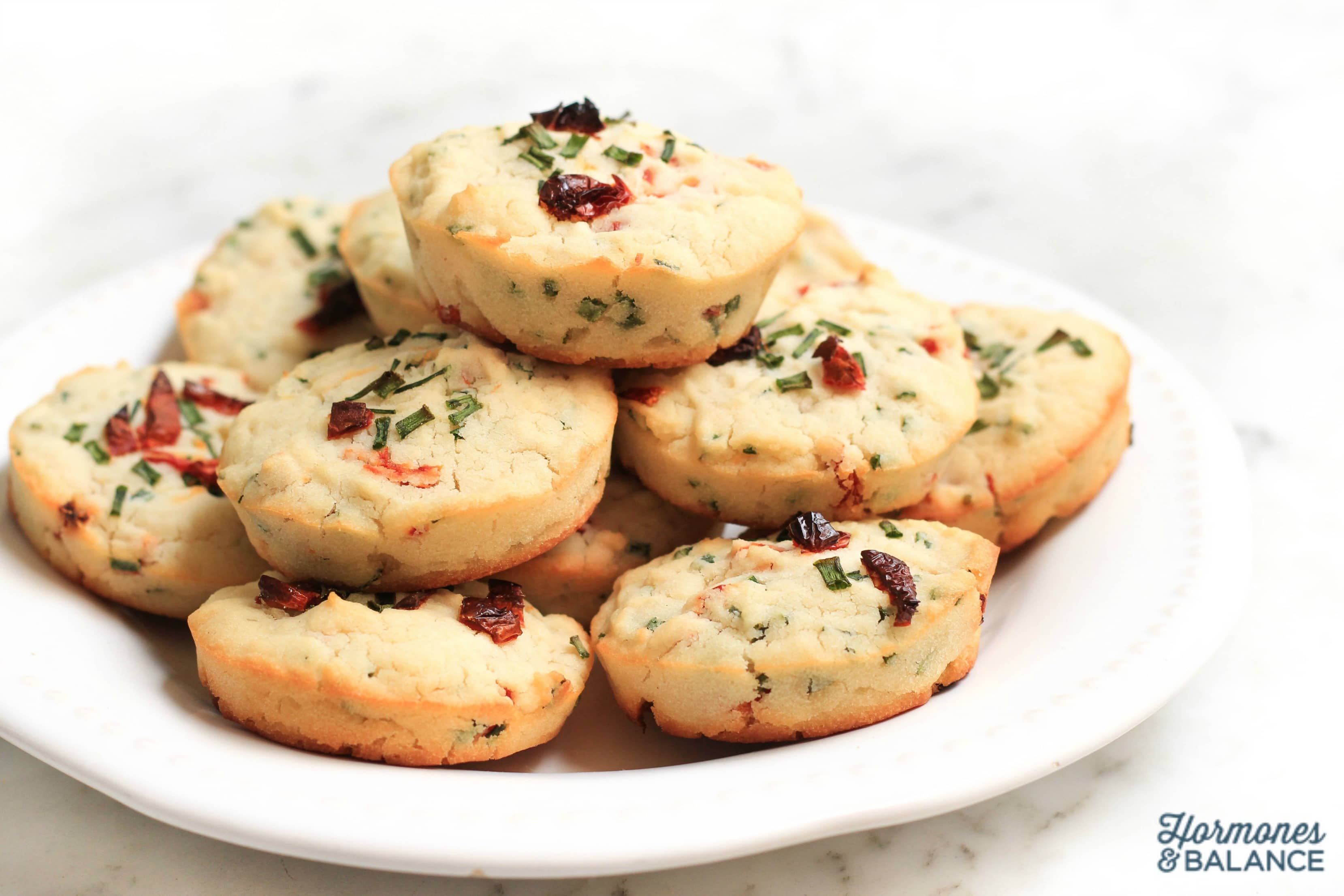 Savory Chive & Gruyère Egg Muffins with Cherry Tomatoes