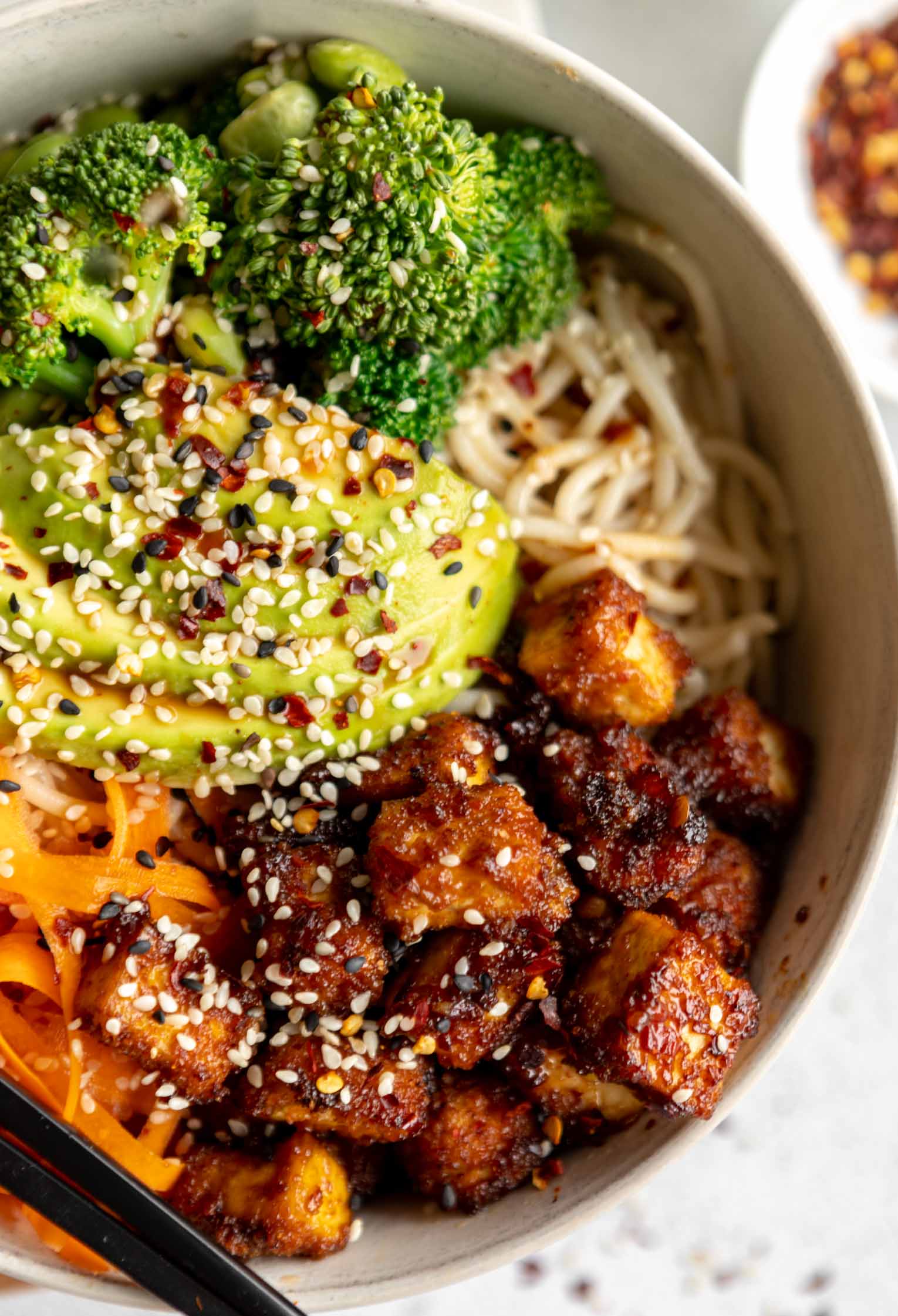 Crispy Lemon-Tahini Tofu Bowls