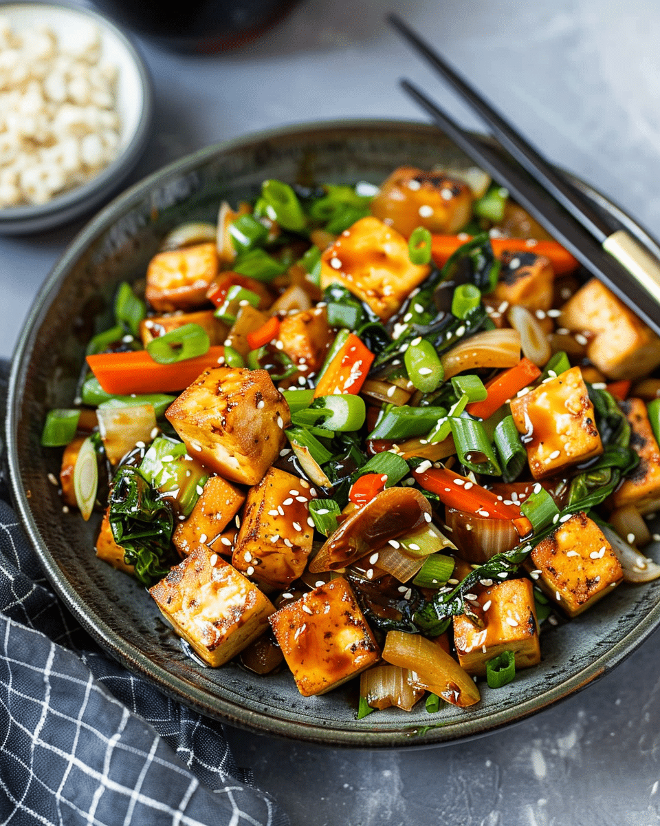 Spiced Tofu and Sweet Potato Stir-Fry