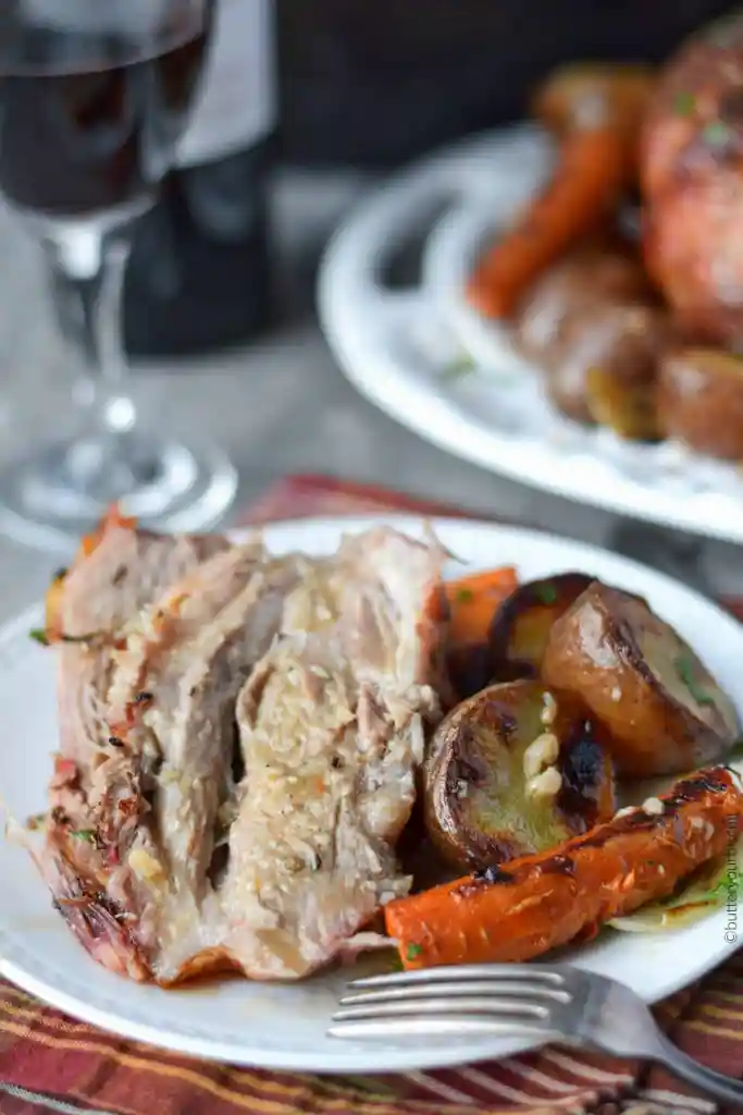 Slow-Cooked Rosemary & Garlic Pork Shoulder with Apples