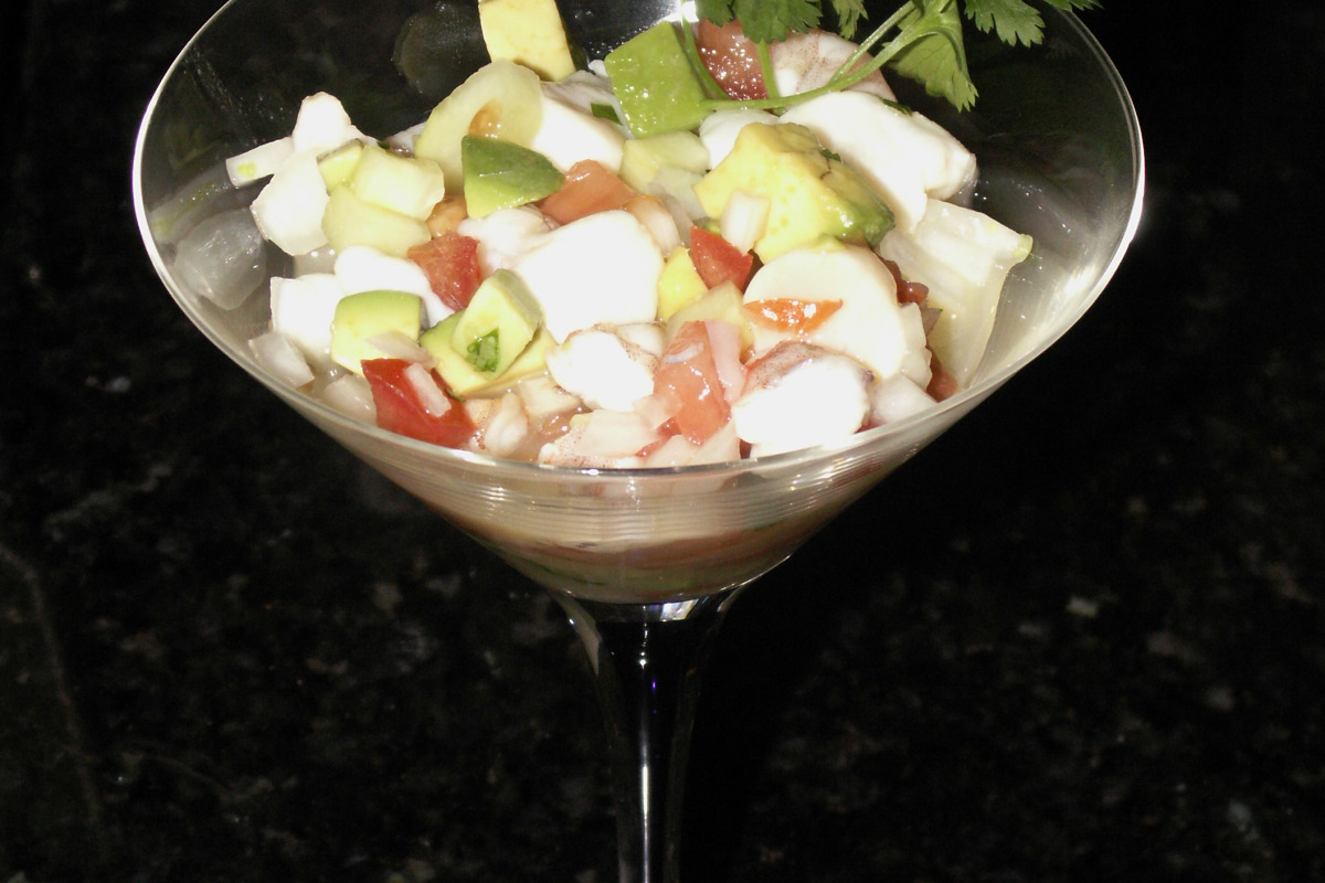 Aperol-Shrimp Ceviche with Citrus Salad