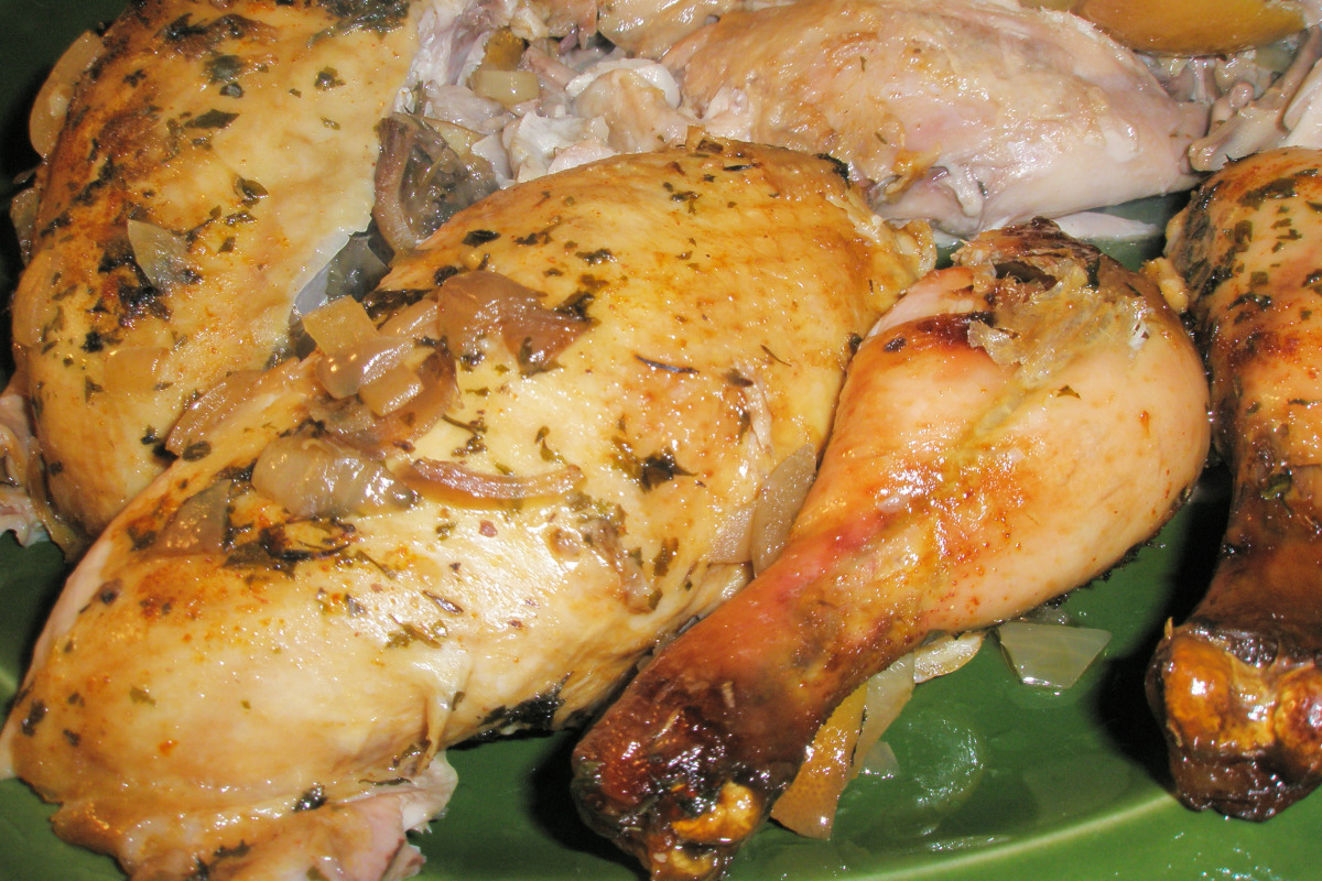Lemon-Herb Slow Cooker Chicken with Roasted Veggies
