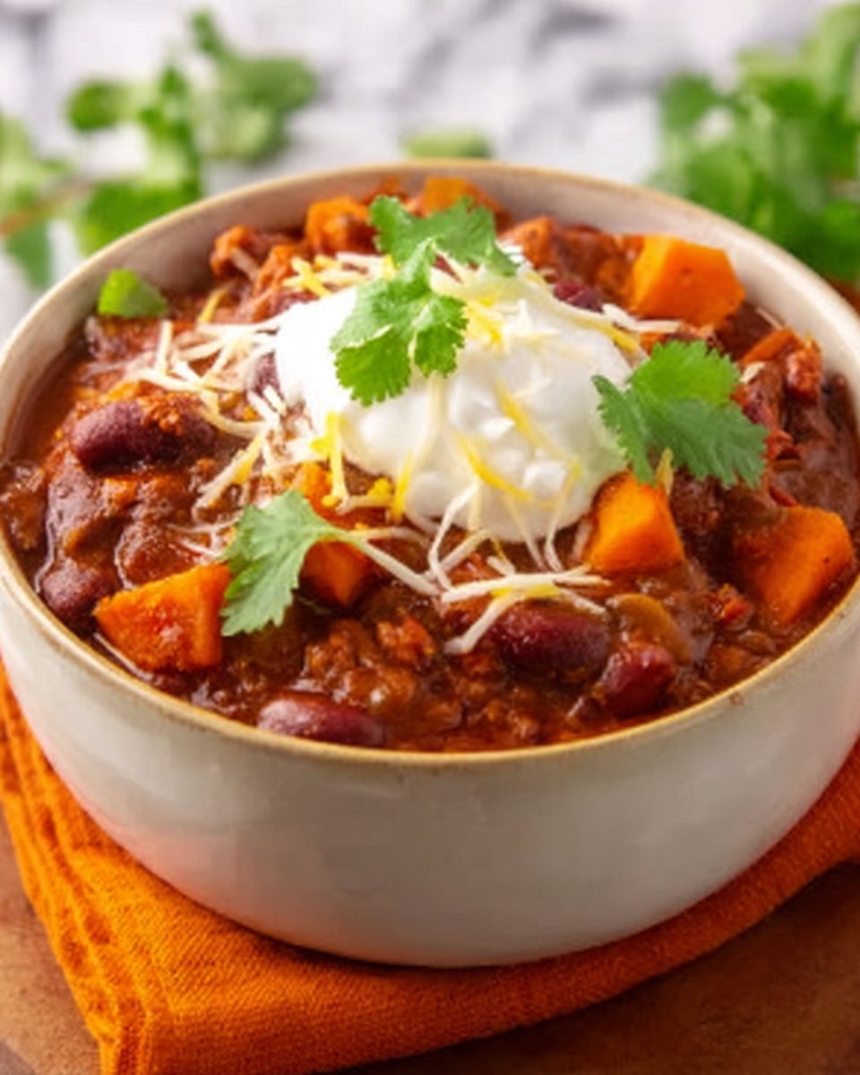 Three-Bean & Sweet Potato Chili