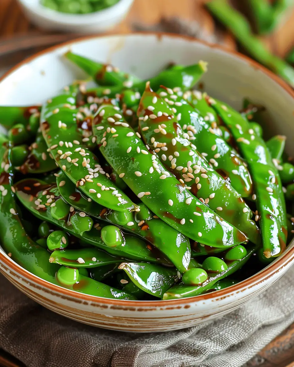 Half-Cooked Sesame-Ginger Stir-Fry with Snap Peas