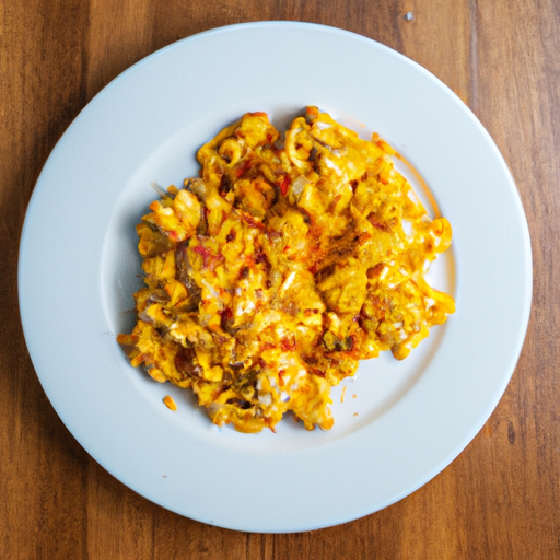 Spicy Herb Scrambled Eggs with Sautéed Spinach