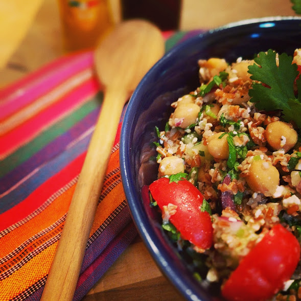 Mediterranean Chickpea and Bulgur Salad
