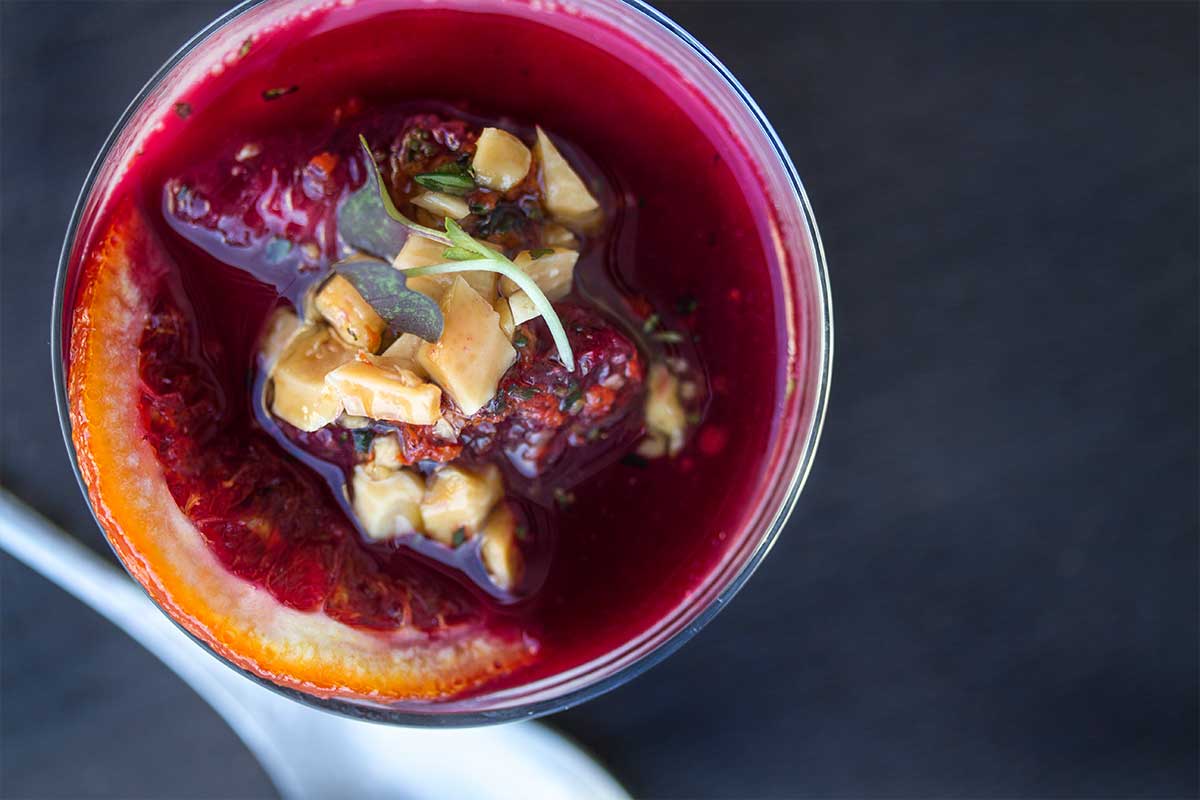 Aperol-Panna Cotta with Blood Orange Compote