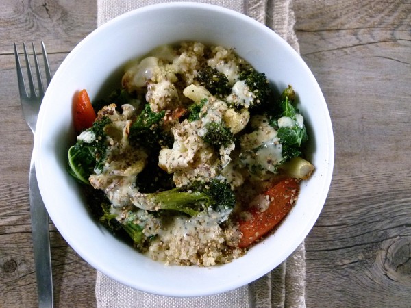 Johnson's Garden Veggie Bowl with Lemon-Tahini Dressing