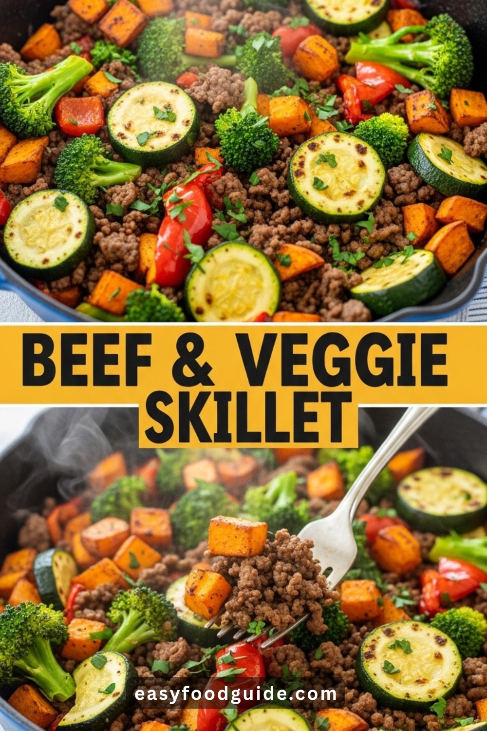 Cardio-Boosting Beef & Rainbow Veggie Skillet