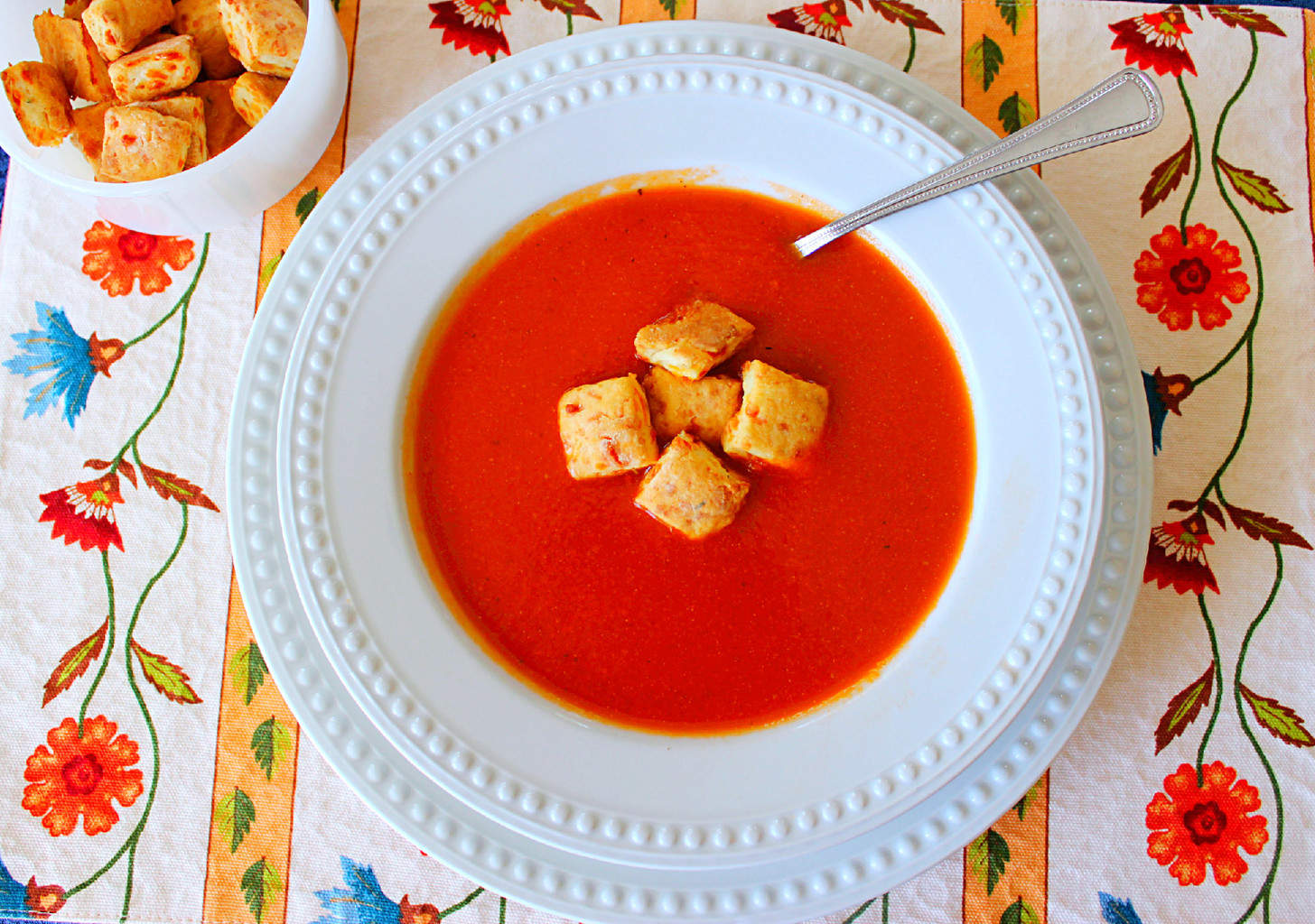 5 PM Office Light Soup with Herb Croutons