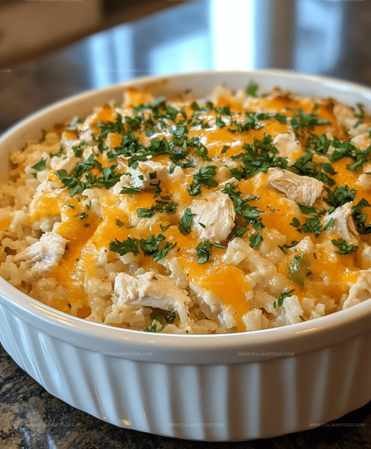 Cheesy Chicken and Rice Casserole
