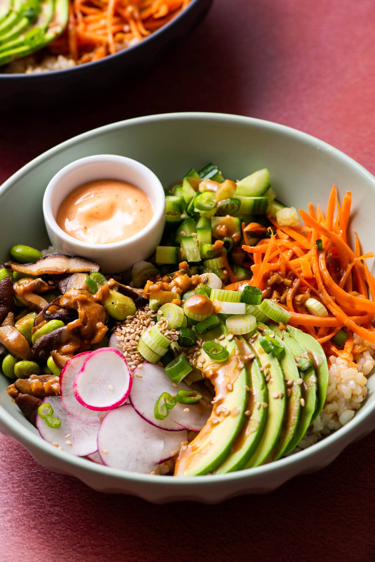 Rainbow Veggie Poke Bowl with Citrus Vinaigrette