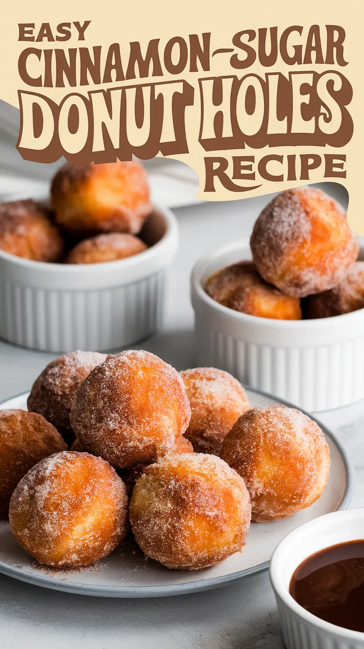 Cinnamon Sugar-Dusted Doughnut Holes with Maple Glaze