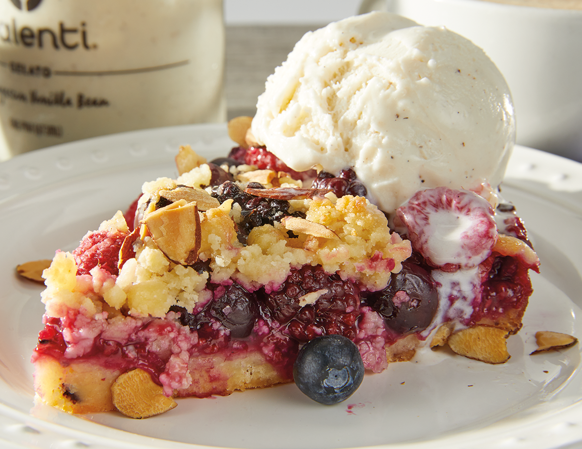 Berry-Lavender Crumble Tart with Almond Crust