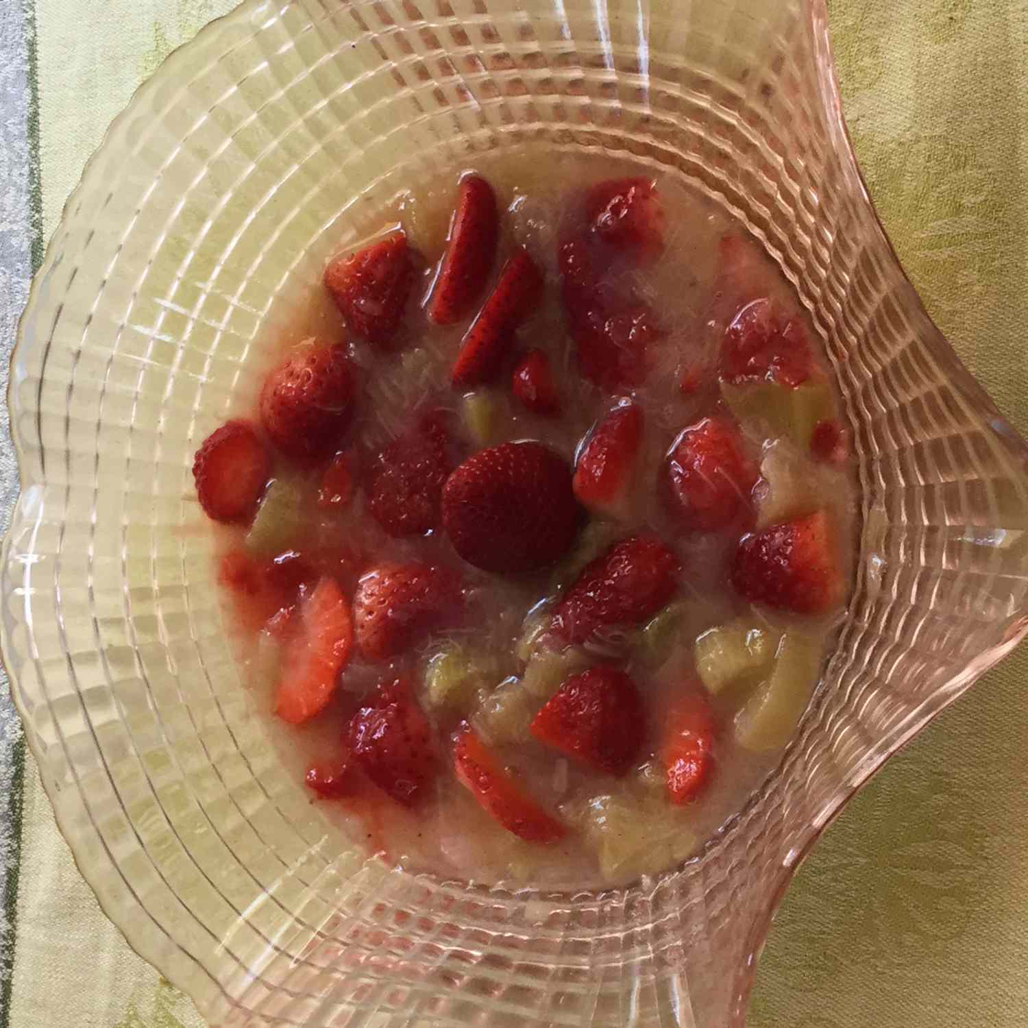Alaska-Style Rhubarb-Strawberry Compote
