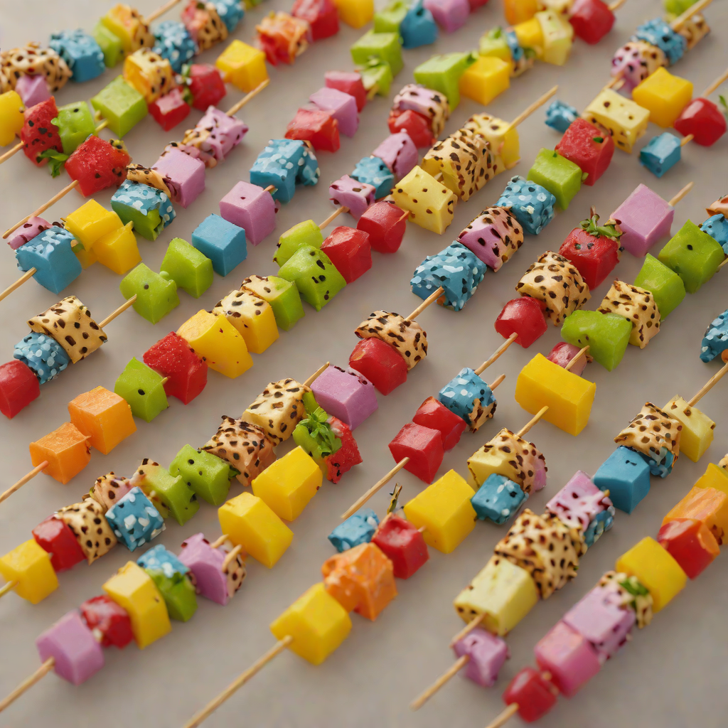 Rainbow Vegetable Skewers with Sweet-Tangy Glaze