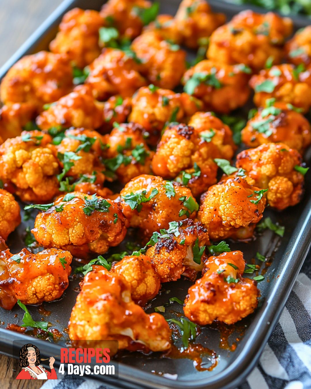 Honey-Mustard Glazed Buffalo Cauliflower Bites