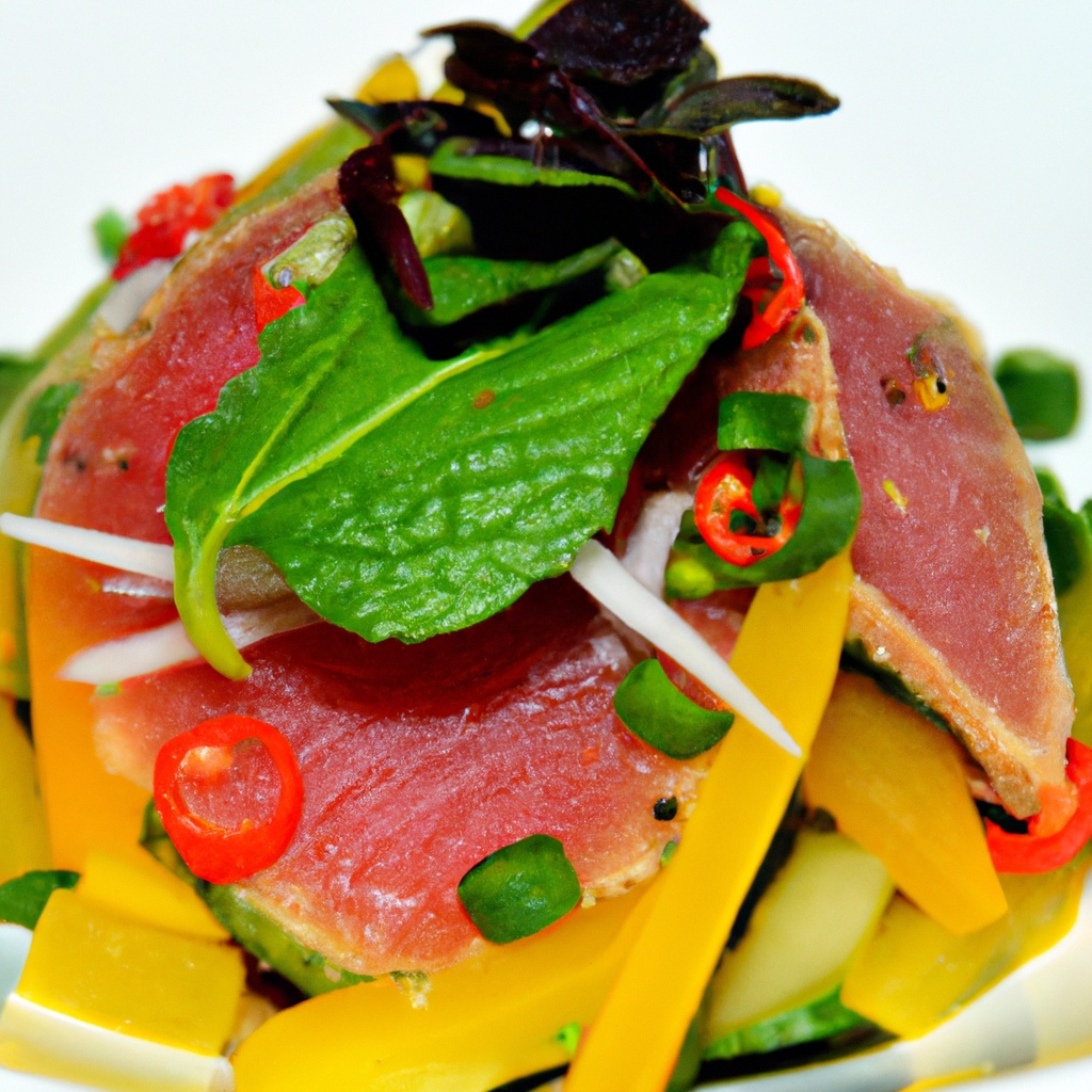 Spiced Tuna Bowl with Radish and Mango