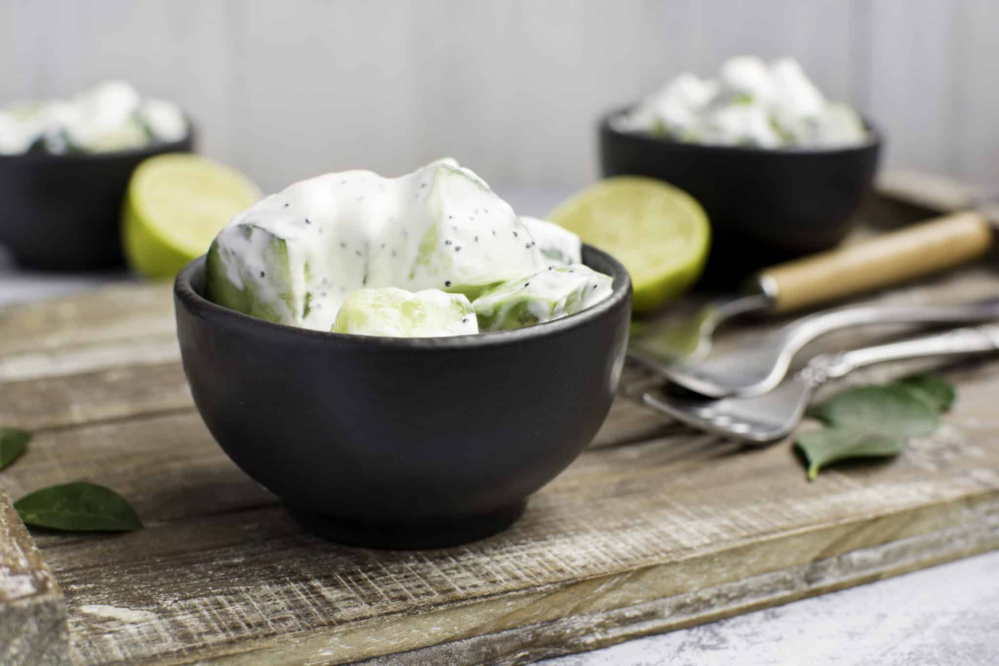 Hydrating Avocado-Cucumber Salad with Lemon-Tahini Dressing