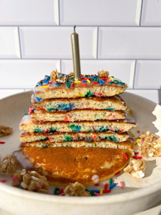 Birthday Cake Pancake Stack